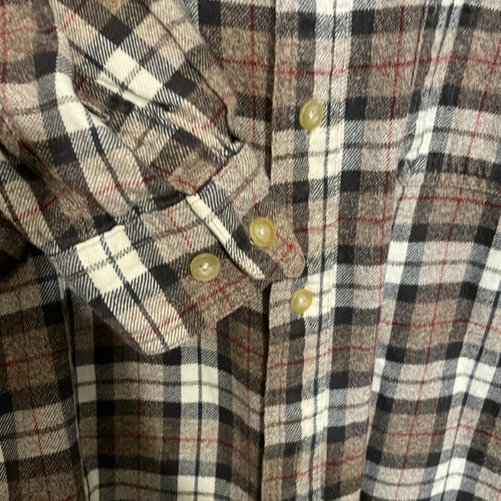 Woolrich 100% cotton mid weight plaid flannel shirt men’s M - Picture 2 of 4